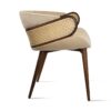 Luxury Cane Accent Chair in Solid Wood